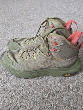 Hoka Anacapa Breeze Mid Men's Size 12D Avocado Burnt Ochre Hiking Boots Comfort
